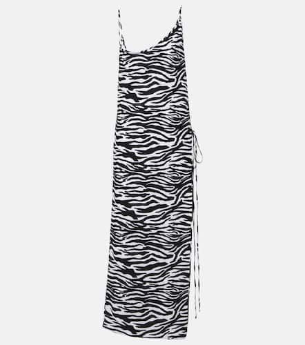 Zebra-print side-slit midi dress - The Attico - Modalova
