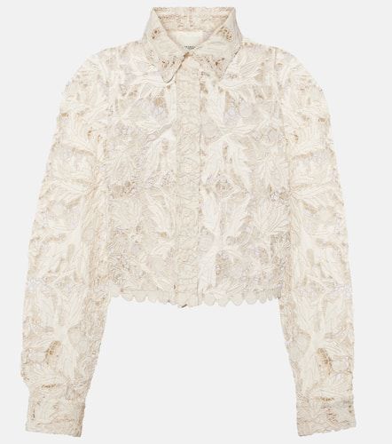 Cropped cotton lace shirt - Isabel Marant - Modalova