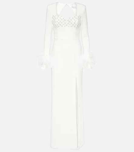 Bridal - Abito lungo Blanche con piume - Rebecca Vallance - Modalova