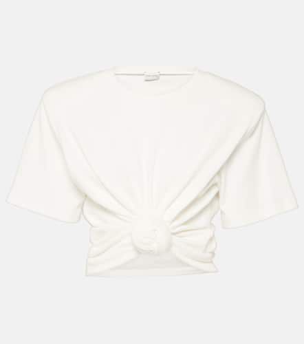 T-shirt cropped in jersey di cotone - Magda Butrym - Modalova