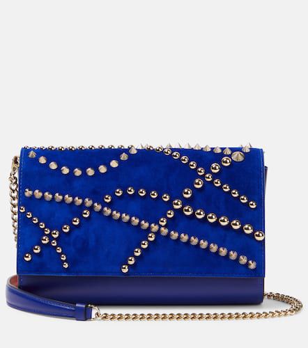 Clutch Paloma in suede e pelle con borchie - Christian Louboutin - Modalova