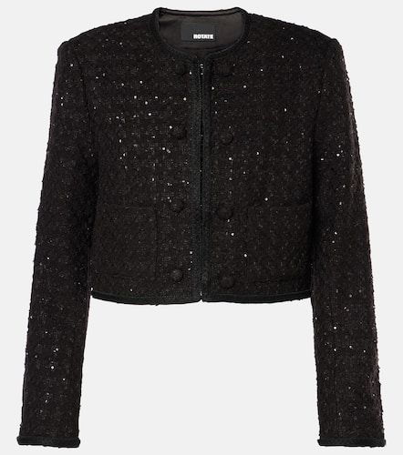 Cropped-Jacke aus Bouclé mit Pailletten - Rotate - Modalova