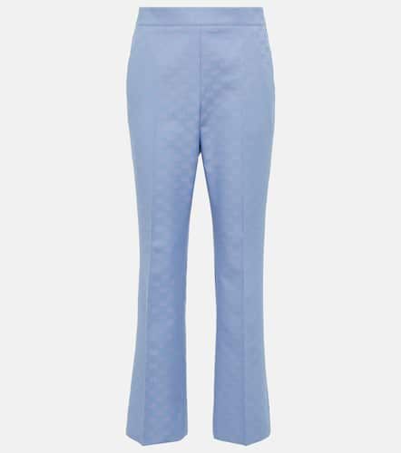 Pantalones cropped de gabardina con GG - Gucci - Modalova