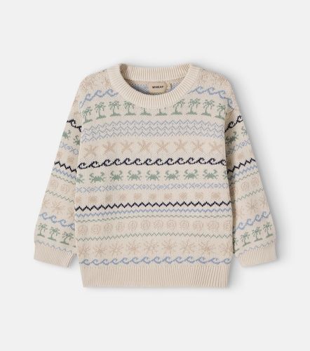 Pullover August in jacquard di cotone - Wheat - Modalova