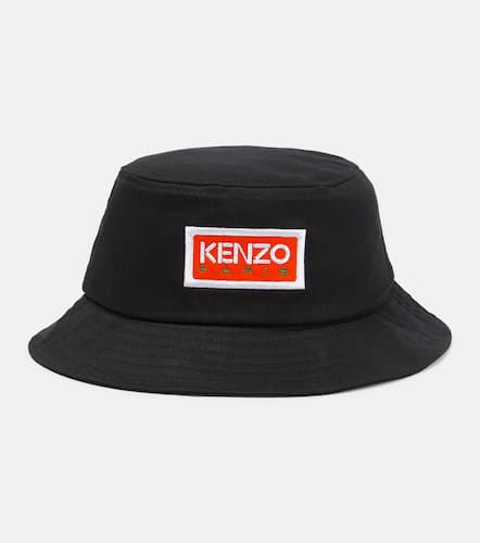 Logo embroidered cotton bucket hat - Kenzo - Modalova