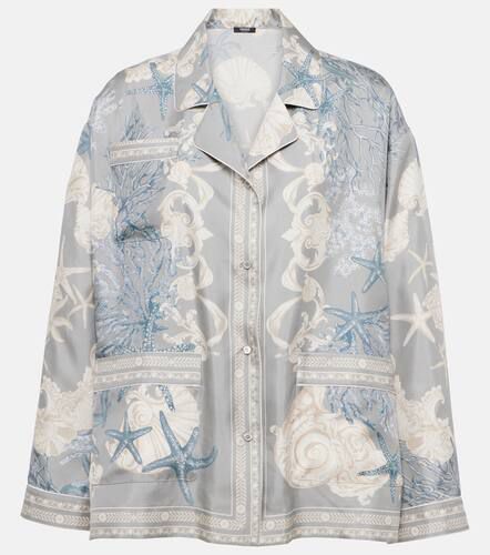 Barocco Sea oversized silk twill shirt - Versace - Modalova