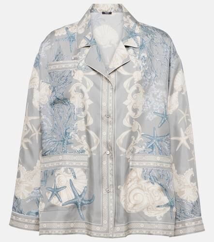 Oversize-Hemd Barocco Sea aus Seiden-Twill - Versace - Modalova