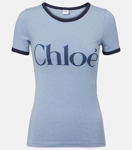 Logo cotton-blend jersey T-shirt - Chloe - Modalova