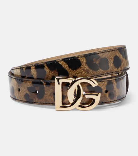DG leopard-print leather belt - Dolce&Gabbana - Modalova