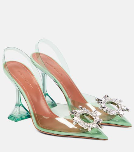 Begum embellished PVC slingback pumps - Amina Muaddi - Modalova