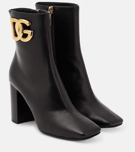 Jackie embellished leather ankle boots - Dolce&Gabbana - Modalova