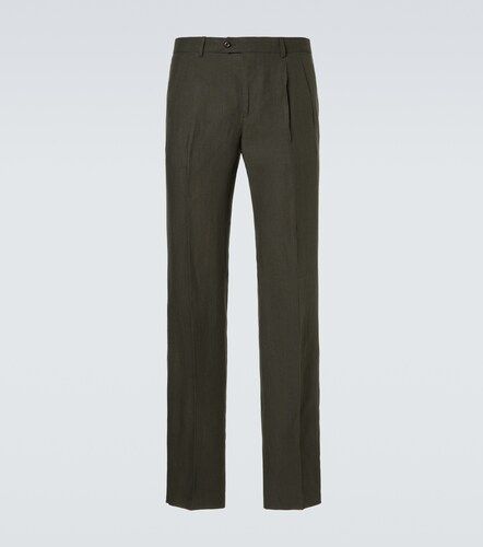 Rubinacci Pleated linen slim pants - Rubinacci - Modalova