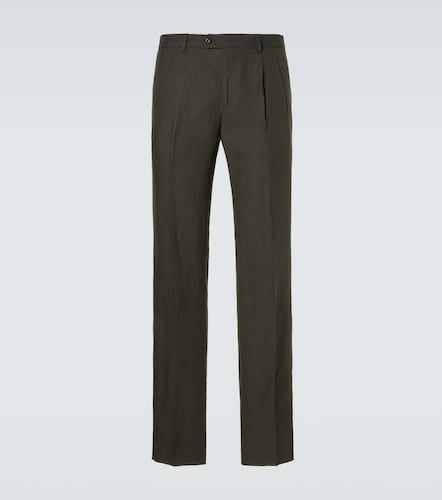 Rubinacci Pleated linen slim pants - Rubinacci - Modalova