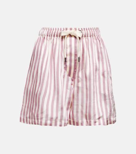 Shorts in twill a righe - Brunello Cucinelli - Modalova