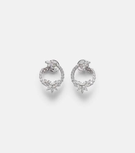 Pendientes de clip Y-Not de oro blanco de 18 ct con diamantes - Yeprem - Modalova