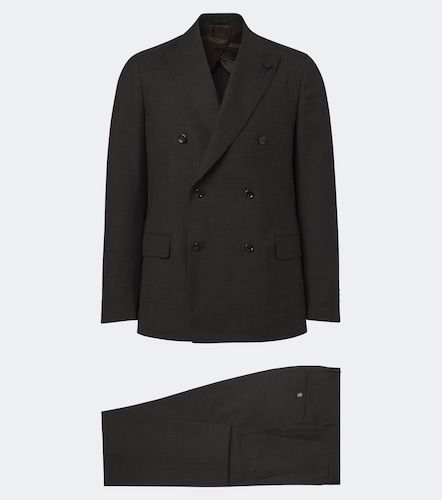 Checked double-breasted virgin wool blazer - Lardini - Modalova