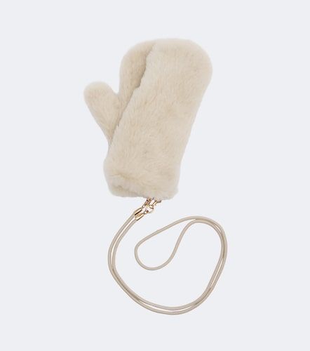 Alpaca, wool, and silk teddy mittens - Max Mara - Modalova