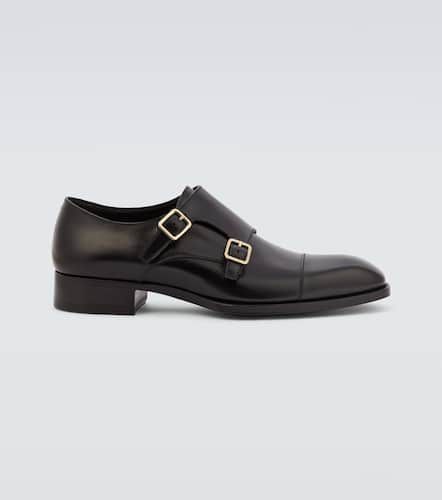 Elkan leather monk strap shoes - Tom Ford - Modalova