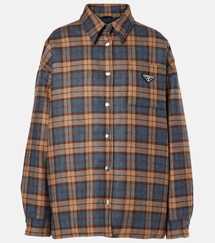 Prada Plaid wool overshirt - Prada - Modalova