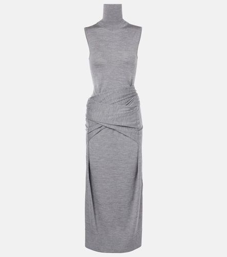 Draped wool and silk maxi dress - Toteme - Modalova