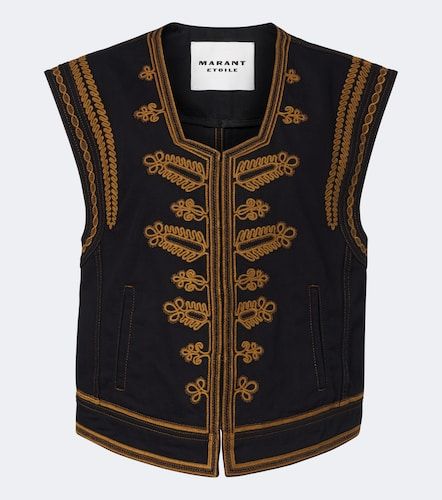 Edmee embroidered denim vest - Marant Etoile - Modalova