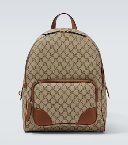 GG Canvas leather-trimmed backpack - Gucci - Modalova