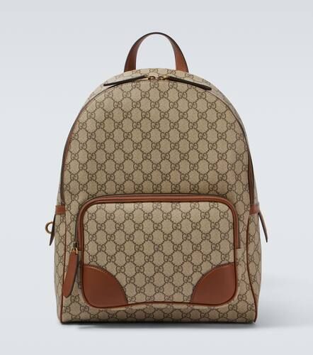 Rucksack GG Emblem Medium mit Leder - Gucci - Modalova