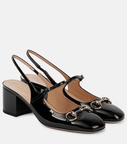 Slingback-Pumps Horsebit aus Lackleder - Gucci - Modalova