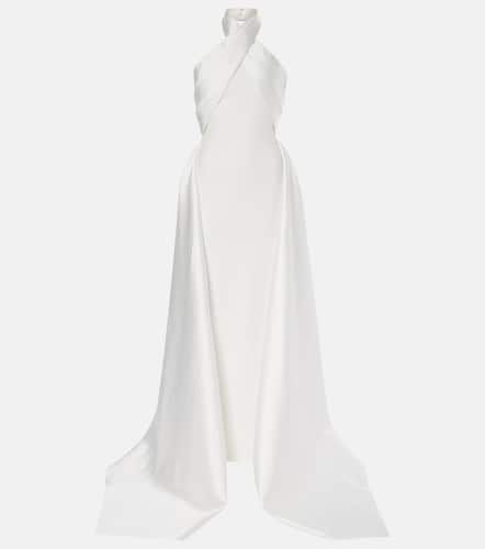 Rumi twill and crÃªpe gown - Solace London - Modalova