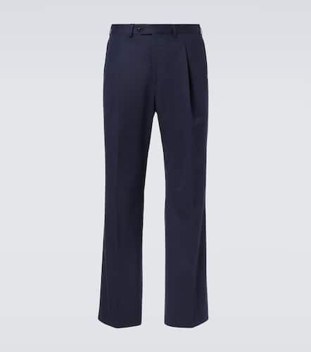 Pantalon droit Amo en coton et cachemire - Saman Amel - Modalova
