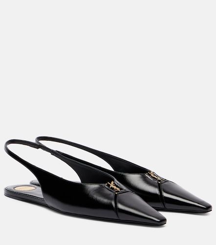 Babylone leather slingback flats - Saint Laurent - Modalova