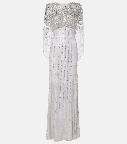 Vestido de fiesta Nettie de tul con capa - Jenny Packham - Modalova