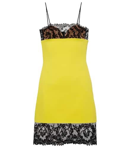 Lace-trimmed cady slip minidress - David Koma - Modalova