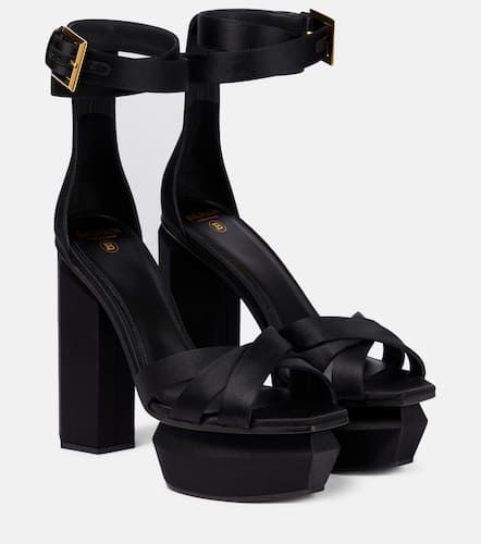 Balmain Ava satin platform sandals - Balmain - Modalova