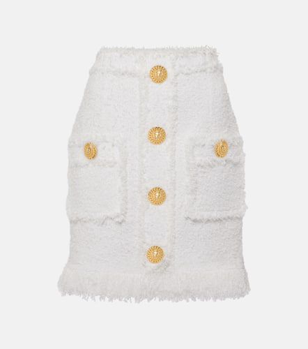 Minifalda de tweed con flecos - Balmain - Modalova