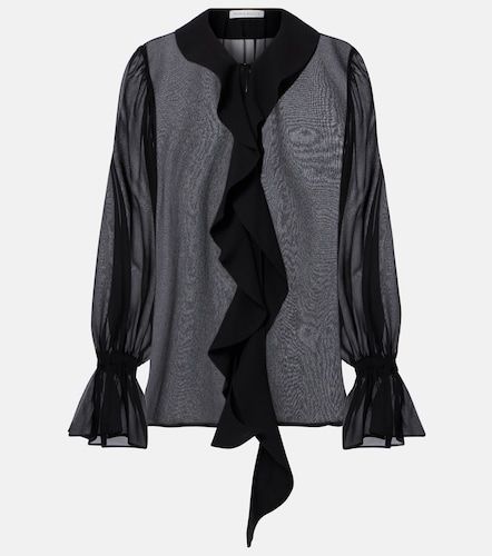 Ruffled sheer silk blouse - Nina Ricci - Modalova