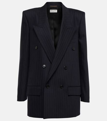 Double-breasted wool-blend blazer - Saint Laurent - Modalova