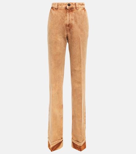 Marbleized low-rise straight jeans - Miu Miu - Modalova