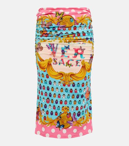 Versace Printed draped midi skirt - Versace - Modalova