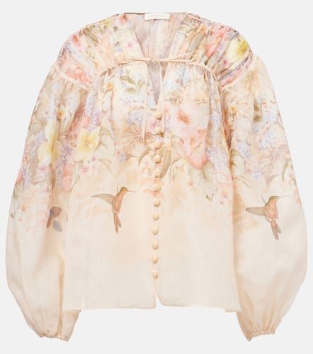 Illuminate floral linen and silk blouse - Zimmermann - Modalova