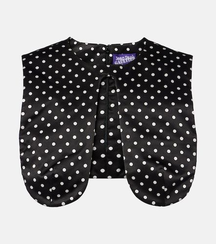 Polka-dot silk crop top - Jean Paul Gaultier - Modalova