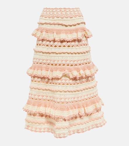 Falda midi Clover de croché de algodón - Zimmermann - Modalova