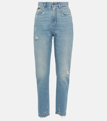 Distressed high-rise jeans - Dolce&Gabbana - Modalova