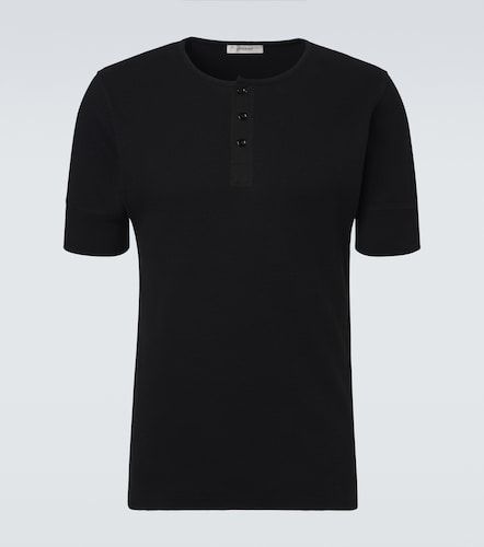 Camiseta con botones de algodón y lino - Lemaire - Modalova