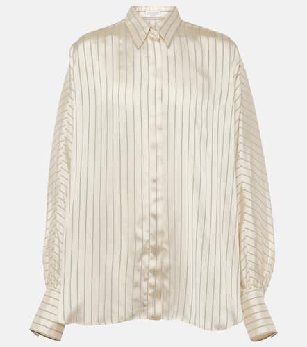 Striped satin blouse - Brunello Cucinelli - Modalova
