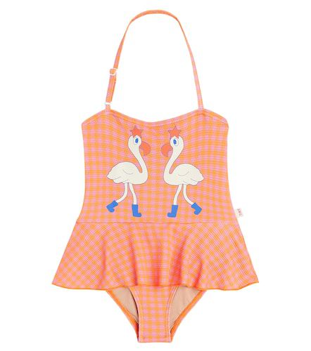 Costume intero Flamingos a quadri - Tinycottons - Modalova