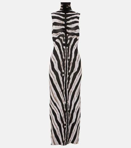 Zebra-print high-neck midi dress - The Attico - Modalova