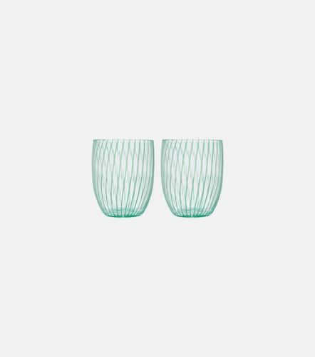 Set de 2 vasos Capri Stripe de vidrio - Aquazzura Casa - Modalova