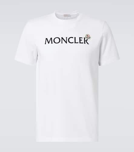 T-shirt in jersey di cotone con logo - Moncler - Modalova