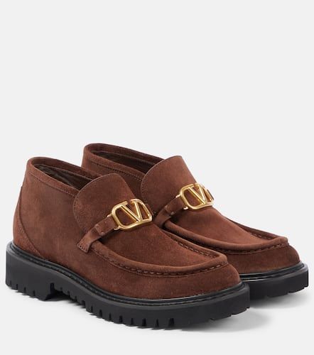 VLogo Signature suede desert boots - Valentino Garavani - Modalova